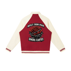 Contrast Raglan Sleeve Baseball Jacket