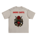 Oversized Contrast-Stitched Cotton Tee