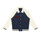 Contrast Raglan Sleeve Baseball Jacket