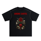 Oversized Contrast-Stitched Cotton Tee