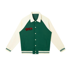 Contrast Raglan Sleeve Baseball Jacket
